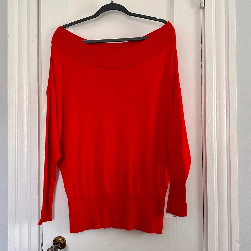 Off-the-shoulder sweater